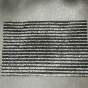 Chilewich Doormat 18x28 Blue White Stripe Made in the USA 🇺🇸